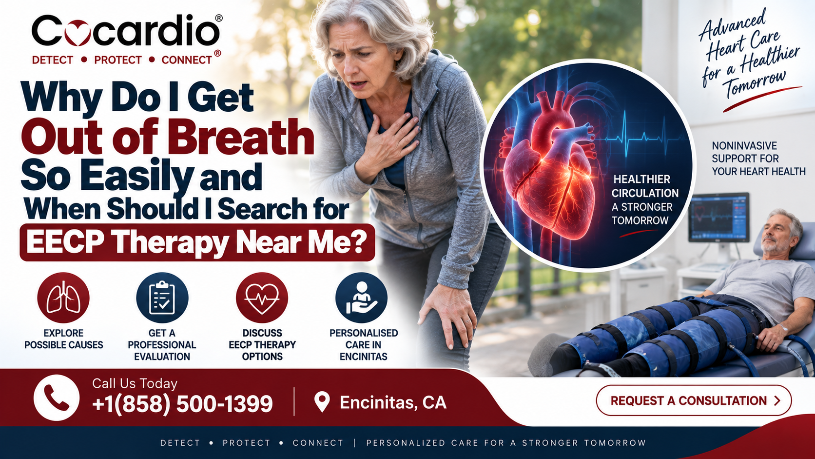 Why Do I Get Out of Breath So Easily and When Should I Search for EECP Therapy Near Me?