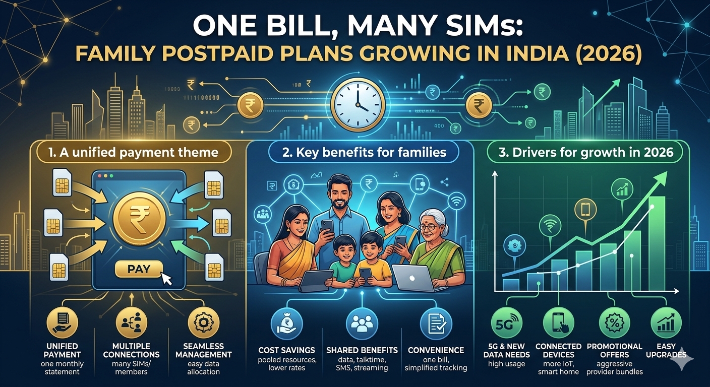 One Bill, Many SIMs: Why Family Postpaid Plans Are Gaining Ground in Indian Homes in 2026